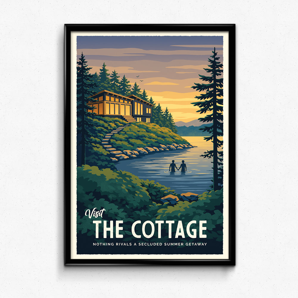 The Cottage Travel Poster – Sylvan Design