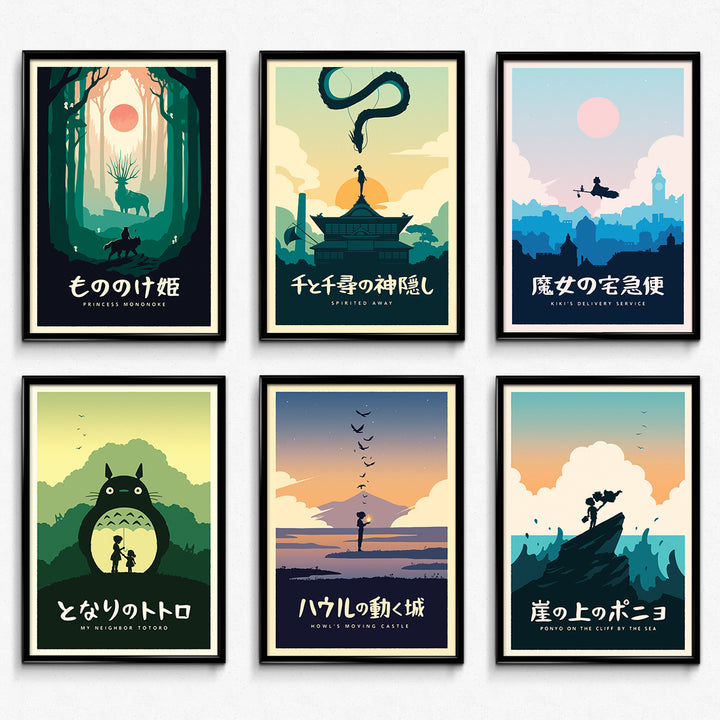 Ghibli Minimalist Poster Bundle