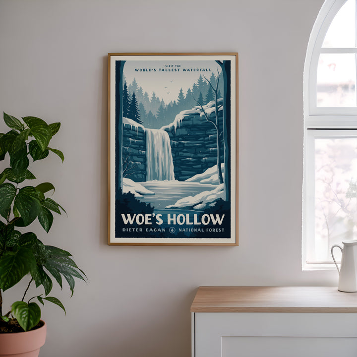 Woe's Hollow Severance Retro Travel Poster