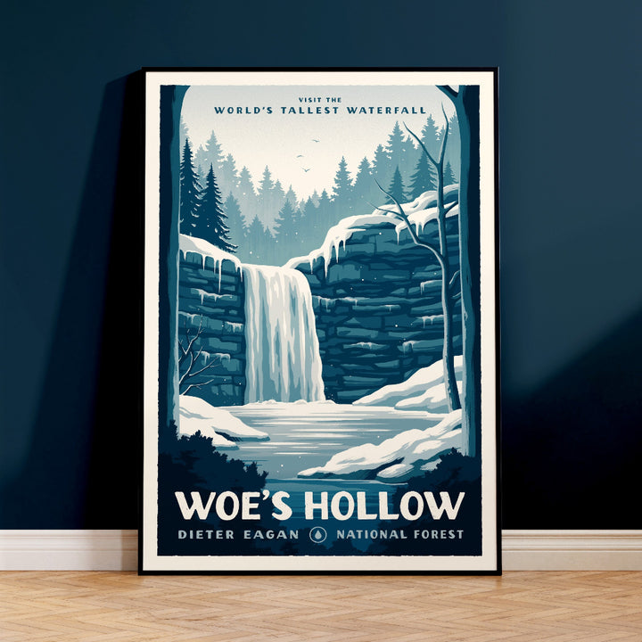 Woe's Hollow Severance Retro Travel Poster