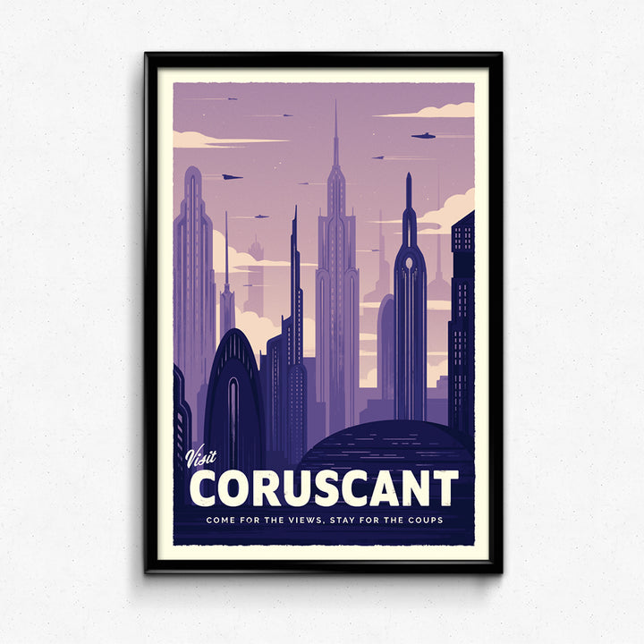 Bespin, Coruscant, & Mustafar Travel Poster Bundle