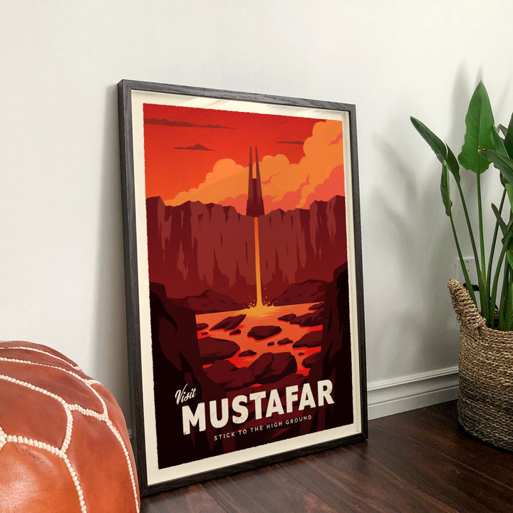 Mustafar Retro Travel Poster