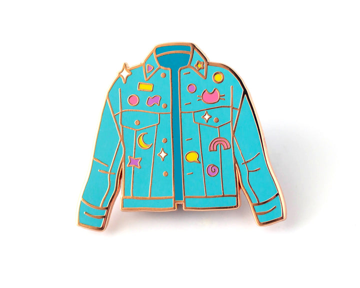 Denim Jacket Retro Enamel Pin