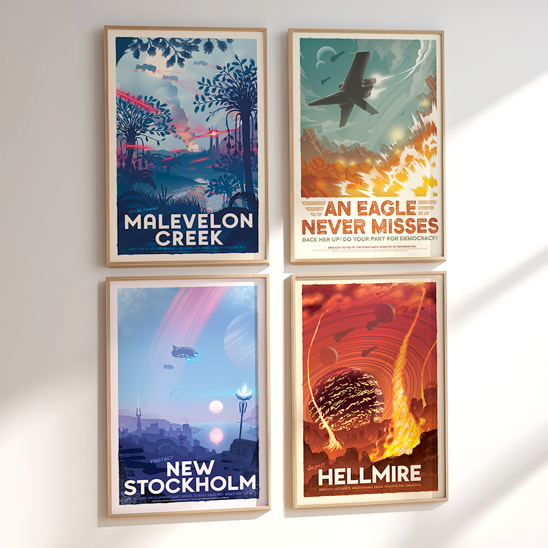 Helldivers 2 Retro Poster Bundle