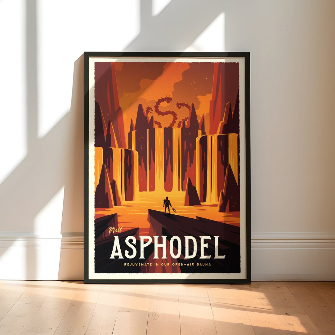 Asphodel Retro Travel Poster