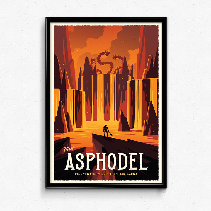 Asphodel Retro Travel Poster