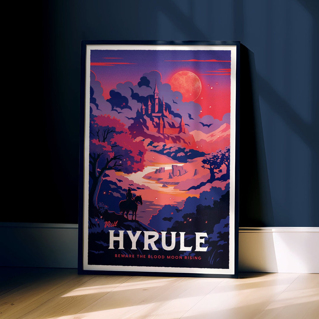 Hyrule Travel Poster - Blood Moon Variant