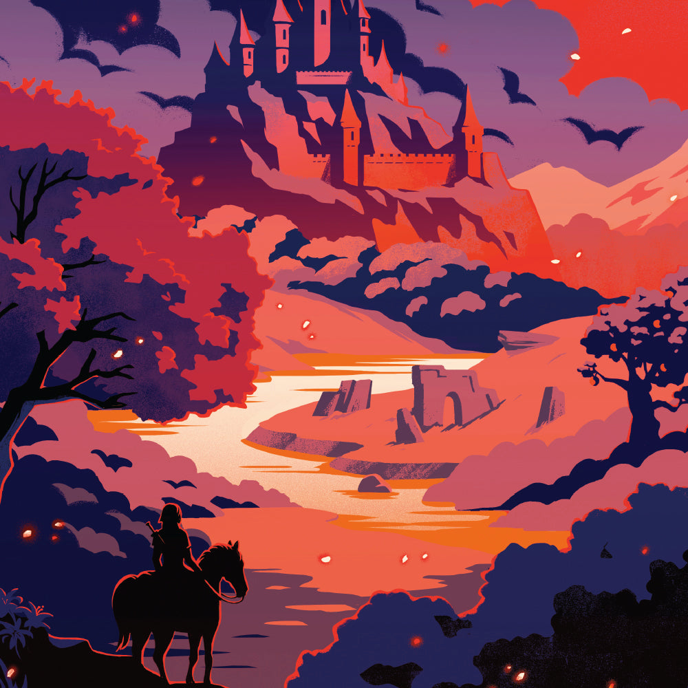 Hyrule Travel Poster - Blood Moon Variant