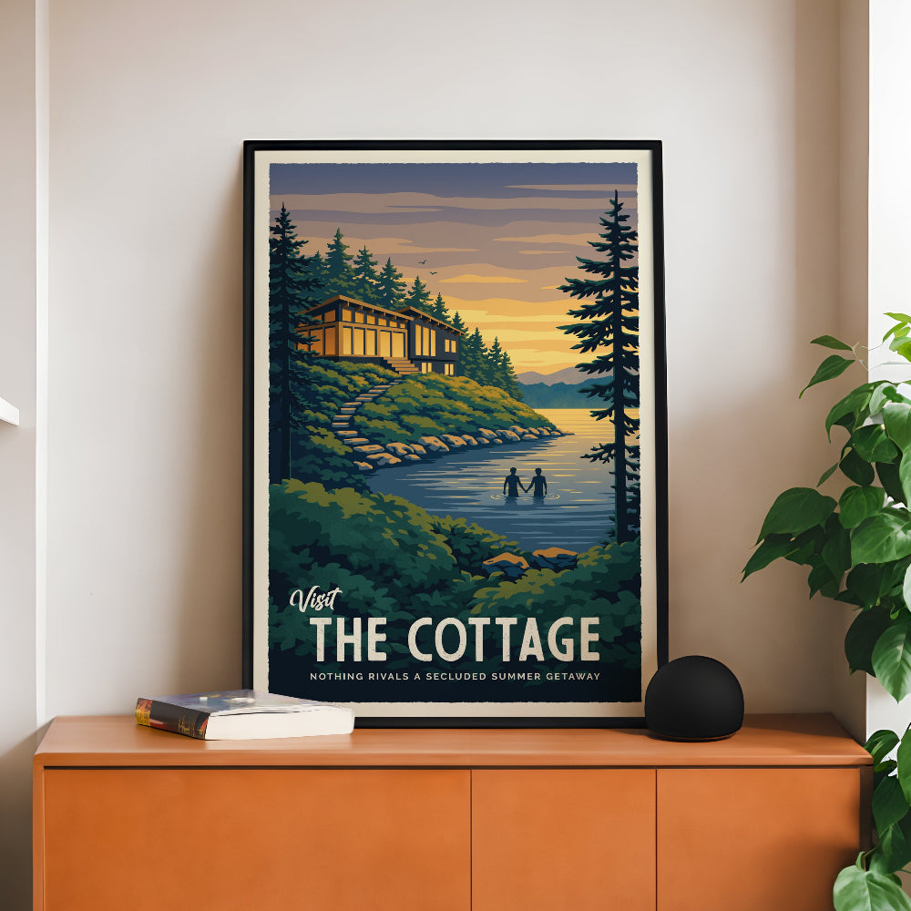 The Cottage Travel Poster – Sylvan Design