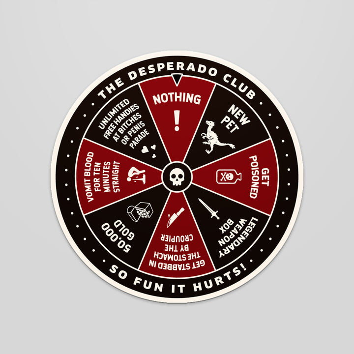 Desperado Club Prize Wheel Sticker