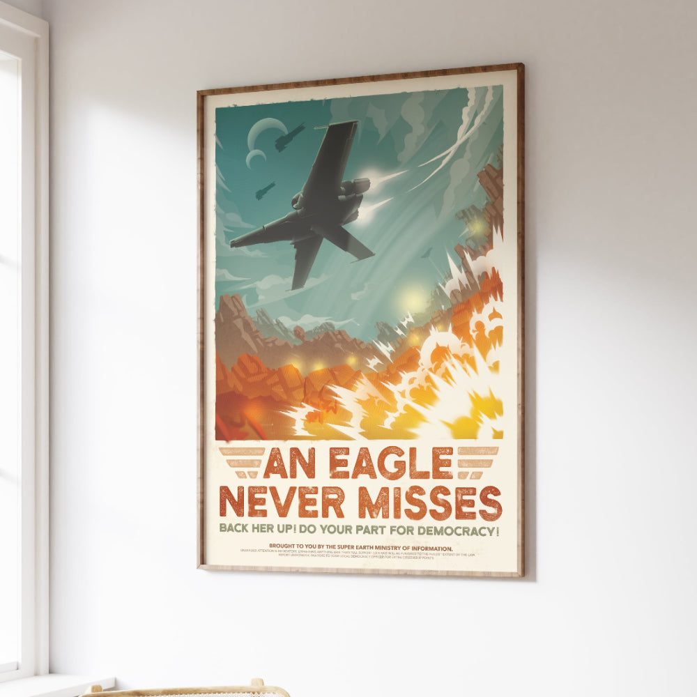 Eagle-1 Retro Poster
