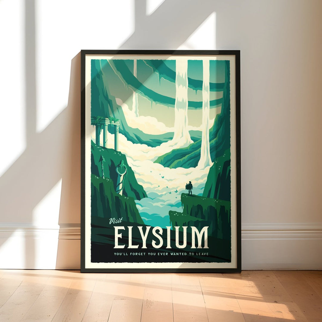 Elysium Retro Travel Poster