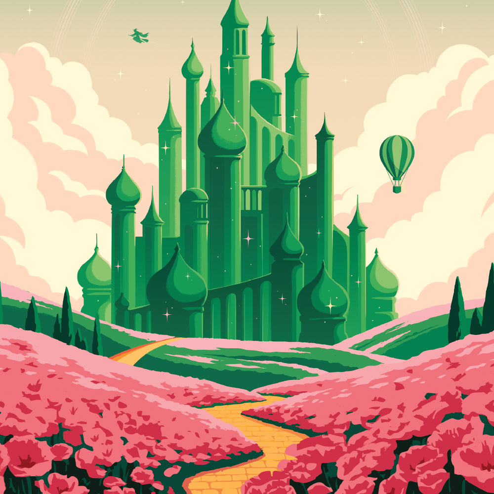Emerald City Retro Travel Poster