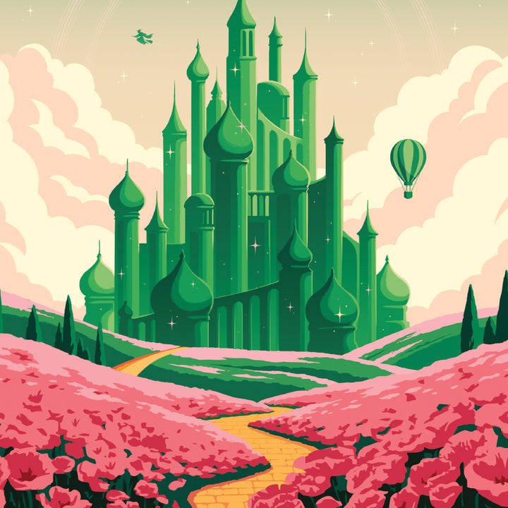Emerald City Retro Travel Poster