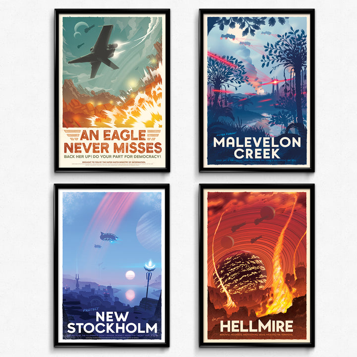 Helldivers 2 Retro Poster Bundle