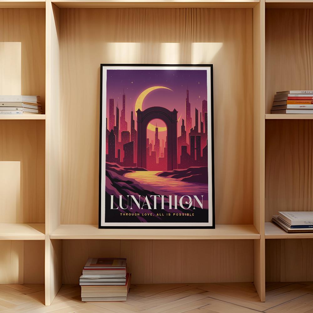 Lunathion Crescent City Travel Poster