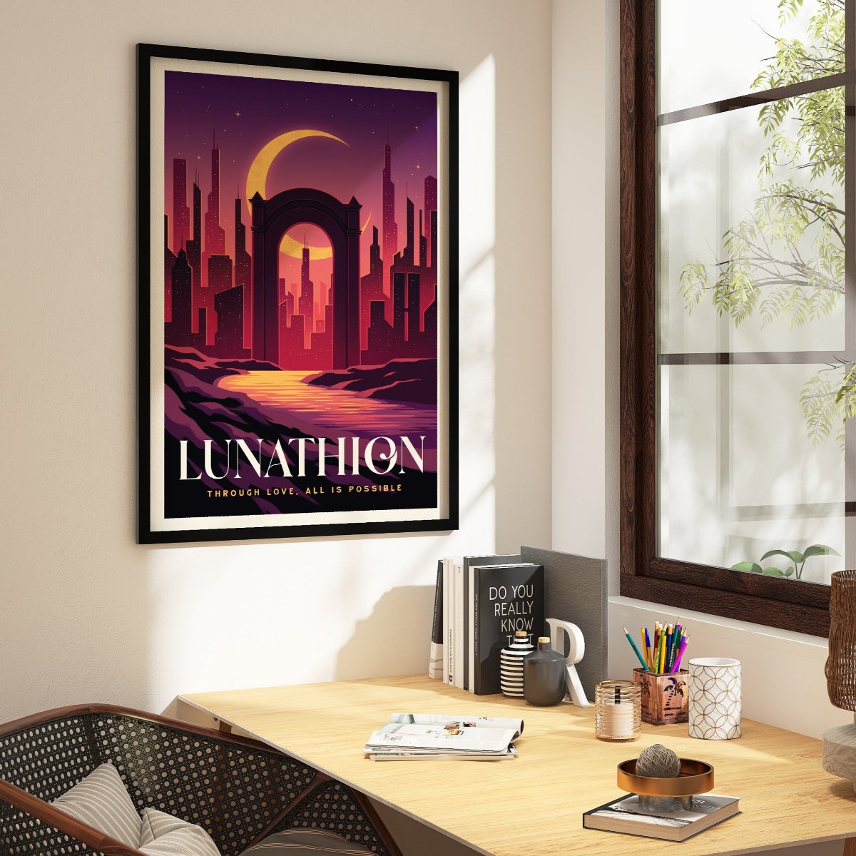 Lunathion Crescent City Travel Poster – Sylvan Design