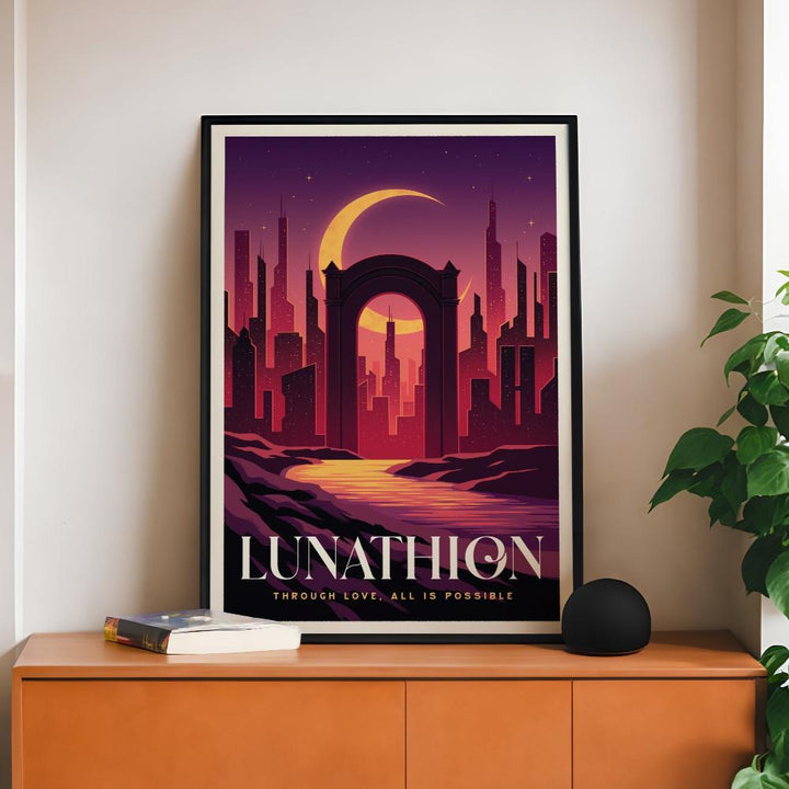 Lunathion Crescent City Travel Poster