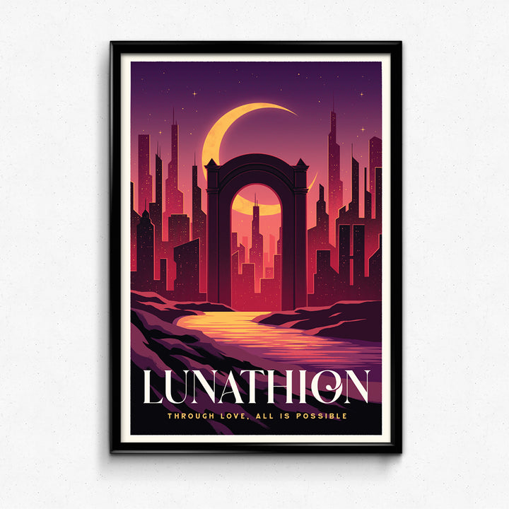 Lunathion Crescent City Travel Poster