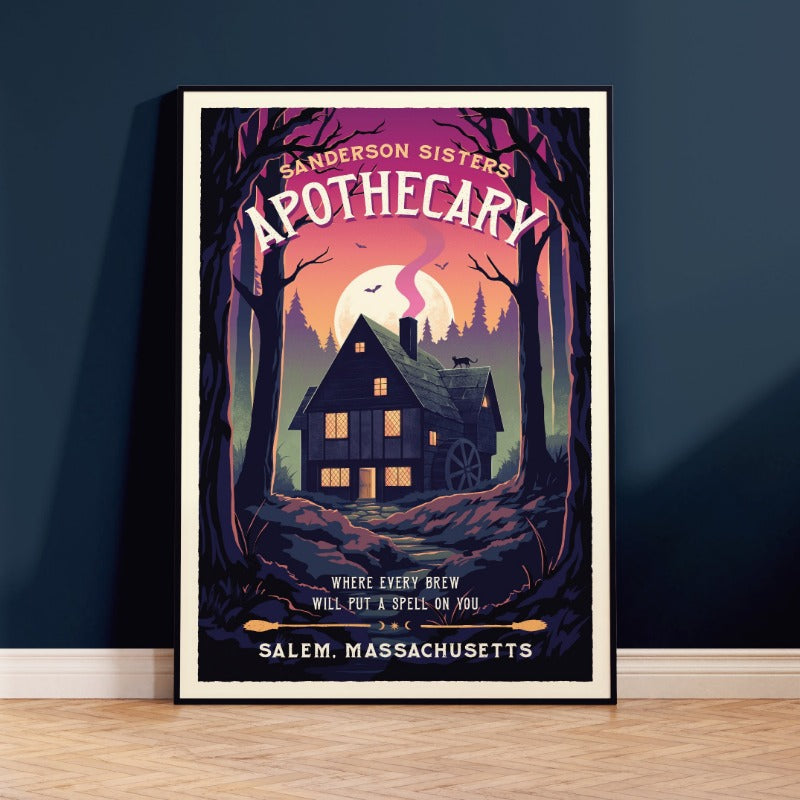 Sanderson Sisters Apothecary - Salem Travel Poster