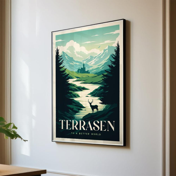 Terrasen Throne of Glass Travel Poster