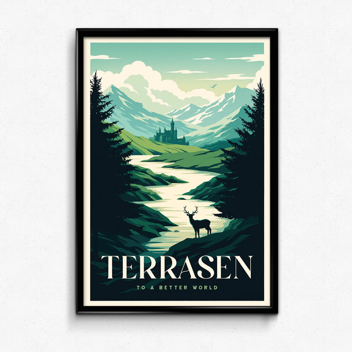 Terrasen Throne of Glass Travel Poster