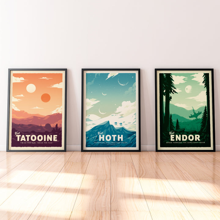 Endor Retro Travel Poster