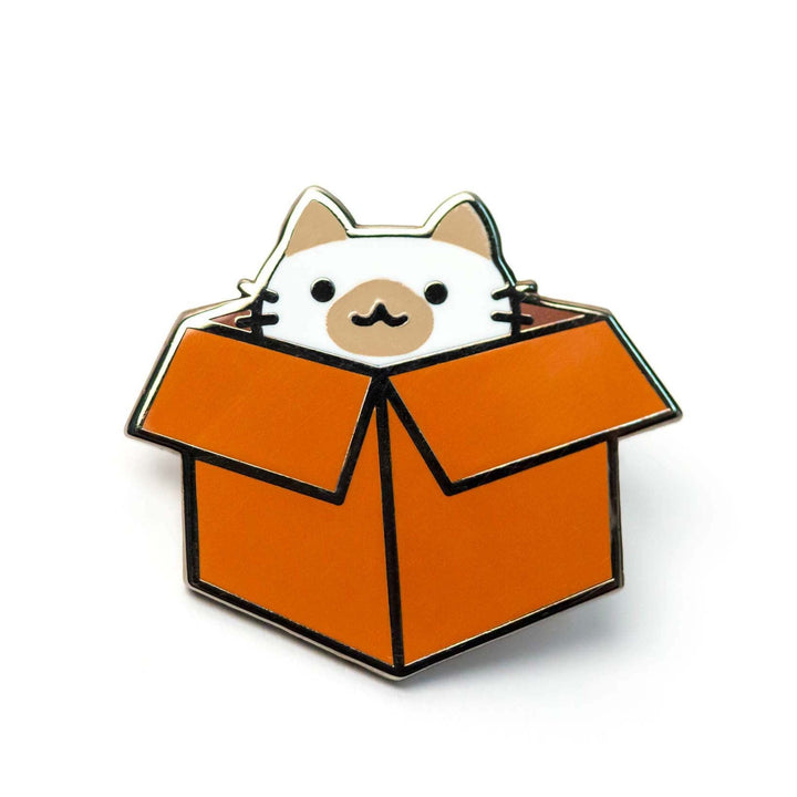 Box Cat Enamel Pin