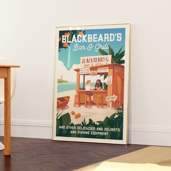 Blackbeard's Bar & Grill Travel Poster