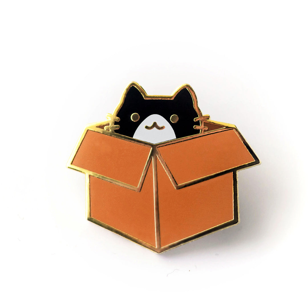 Box Cat Enamel Pin