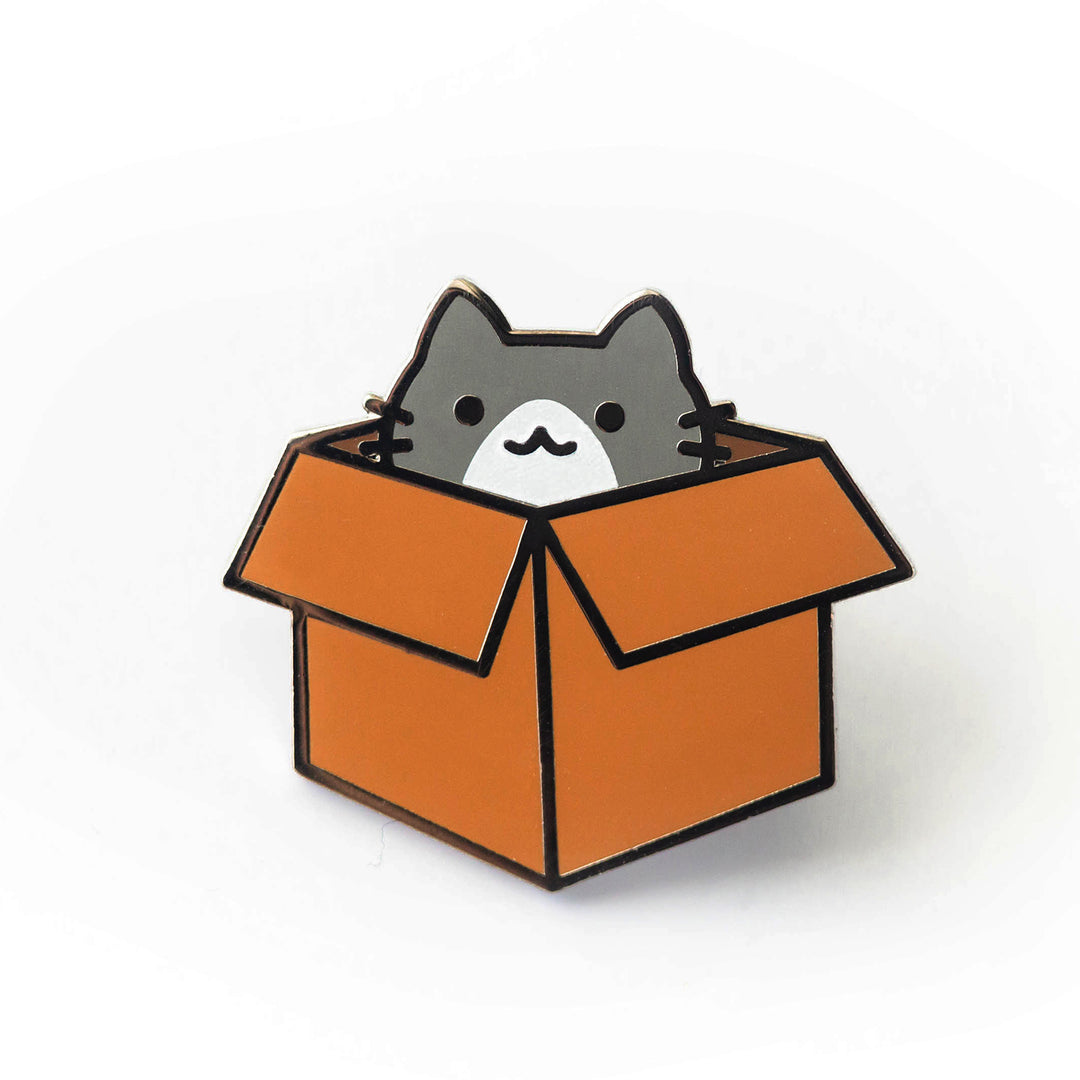 Box Cat Enamel Pin