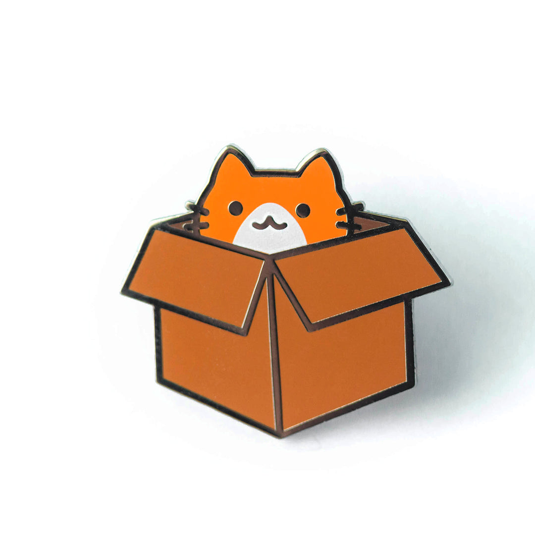 Box Cat Enamel Pin