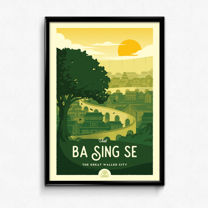 Ba Sing Se Retro Travel Poster