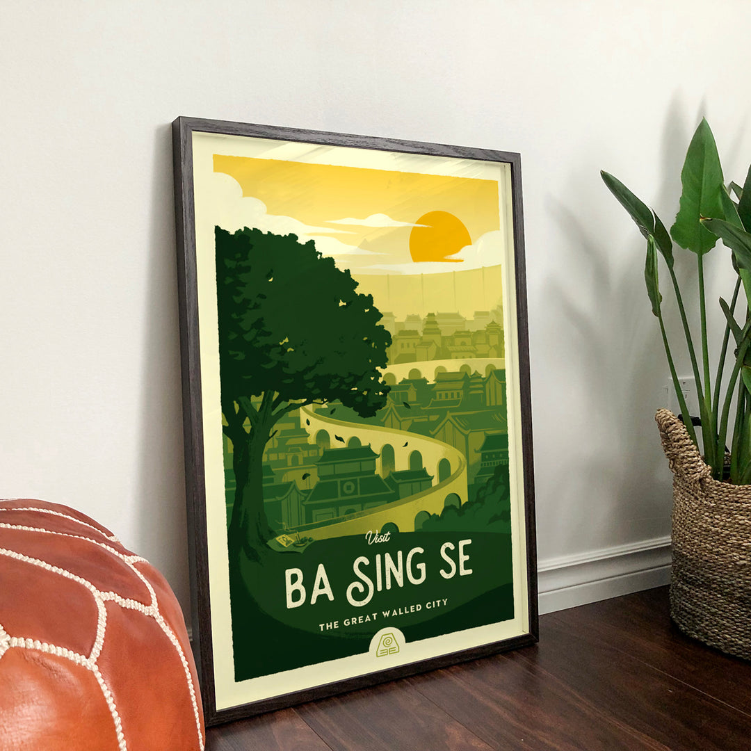 Ba Sing Se Retro Travel Poster