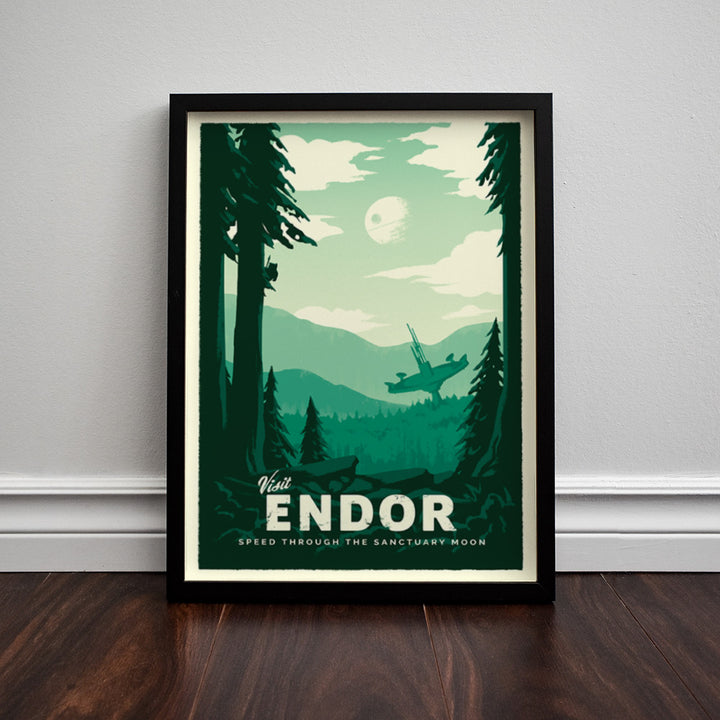 Endor Retro Travel Poster