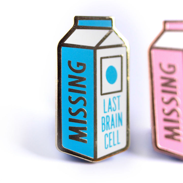 Missing Milk Carton Enamel Pins