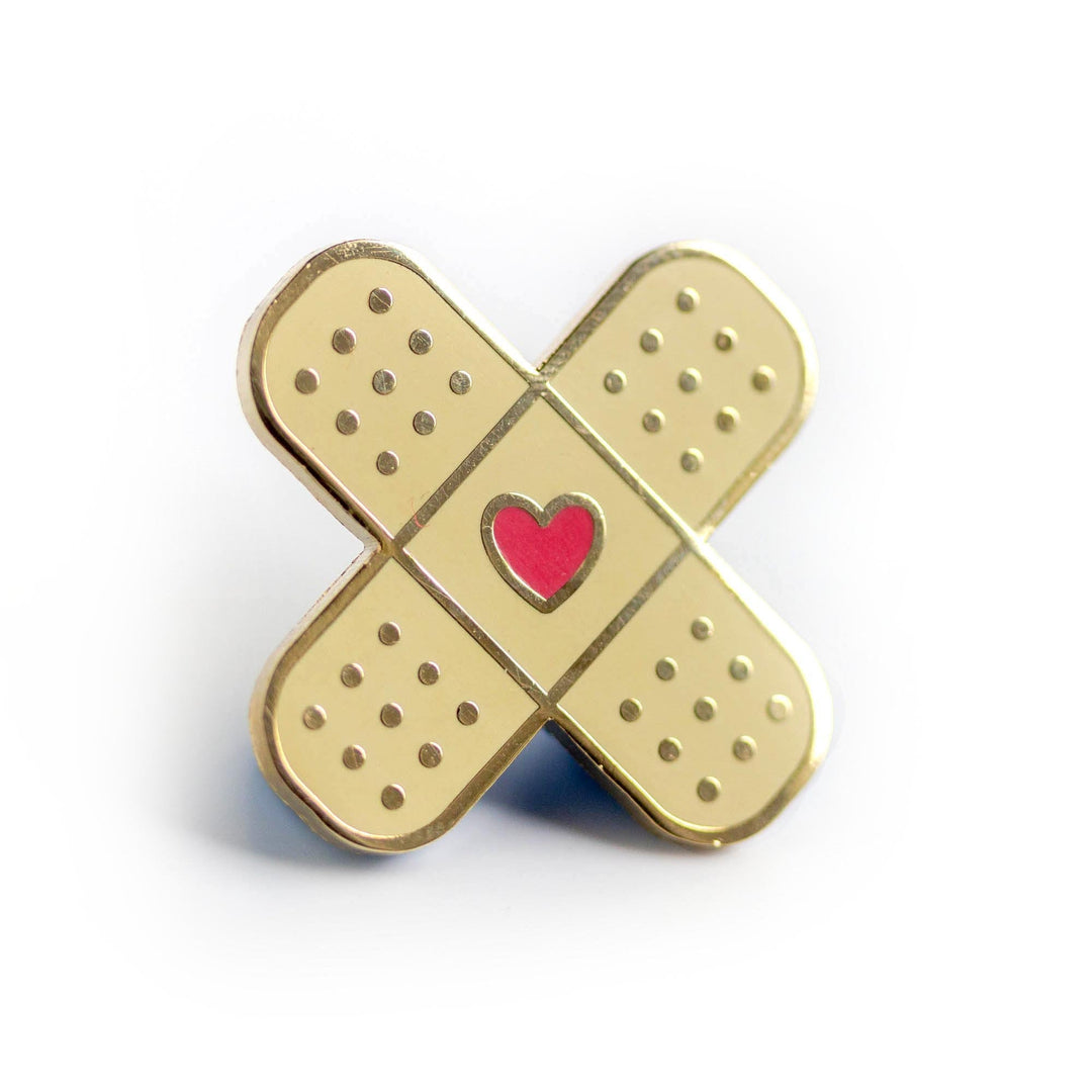 Heart Bandage Enamel Pin