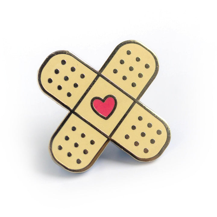 Heart Bandage Enamel Pin