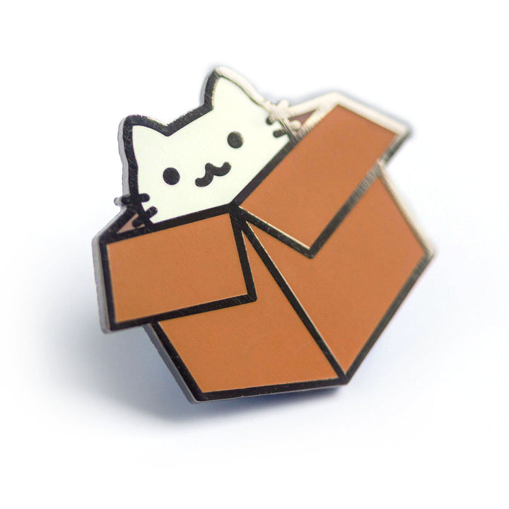 Box Cat Enamel Pin