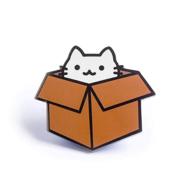 Box Cat Enamel Pin