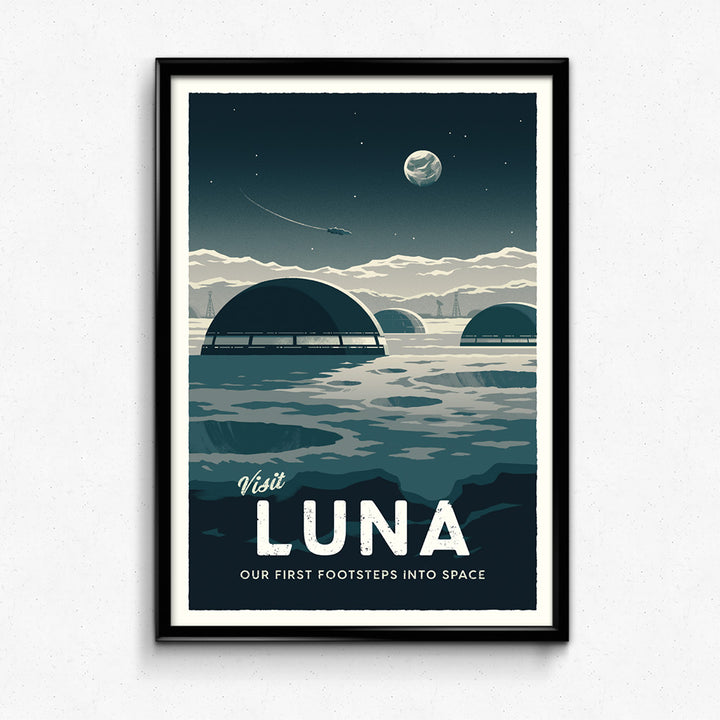 Luna Retro Travel Poster