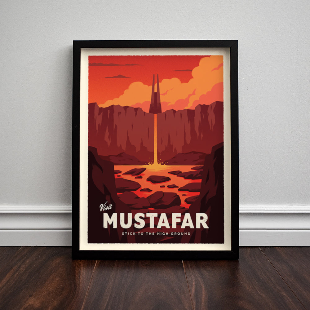 Mustafar Retro Travel Poster