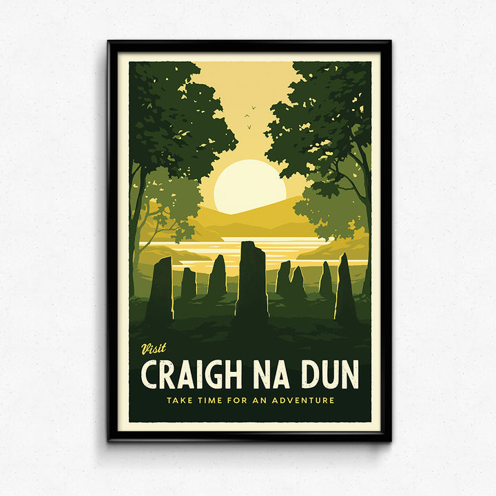 Craigh Na Dun Retro Travel Poster