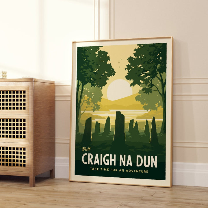 Craigh Na Dun Retro Travel Poster