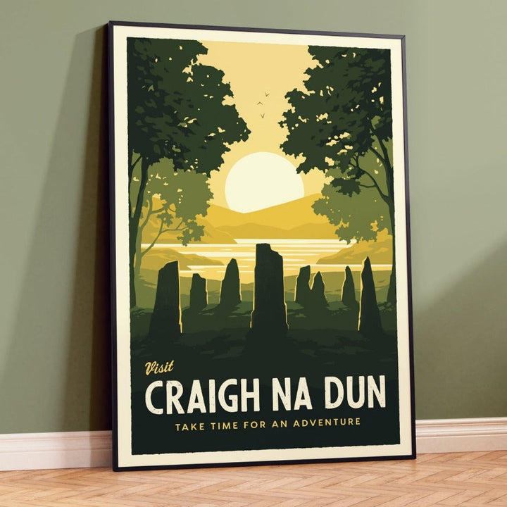 Craigh Na Dun Retro Travel Poster