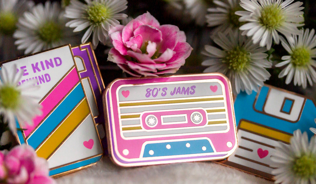 VHS Retro Enamel Pin – Sylvan Design