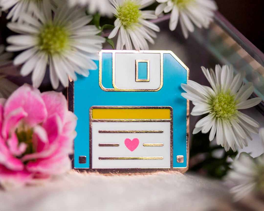 Floppy Disk Retro Enamel Pin