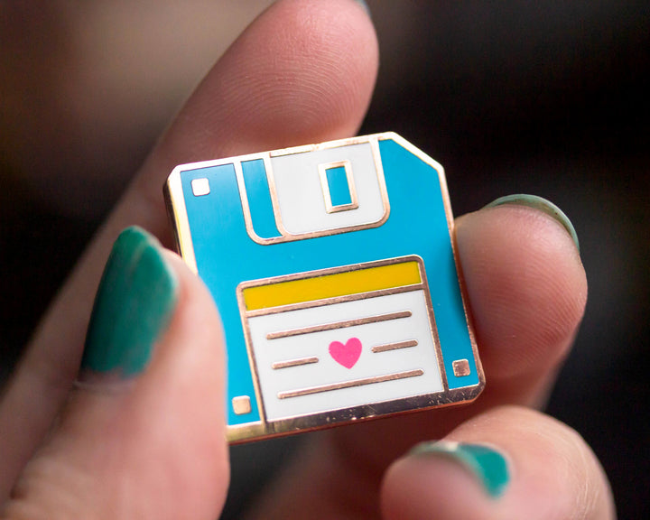 Floppy Disk Retro Enamel Pin