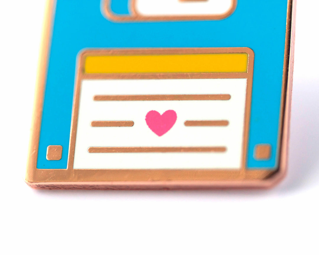 Floppy Disk Retro Enamel Pin