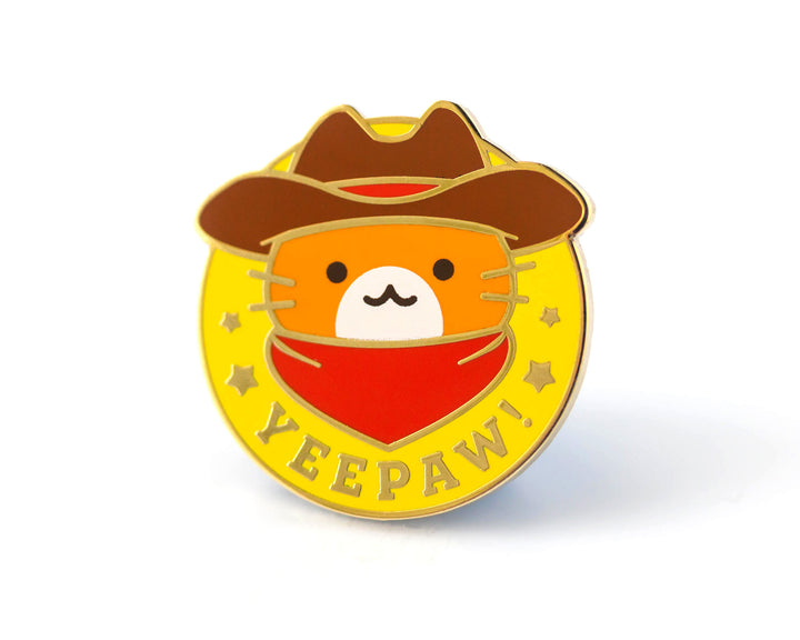 Cowboy Cat "Yeepaw!" Enamel Pin